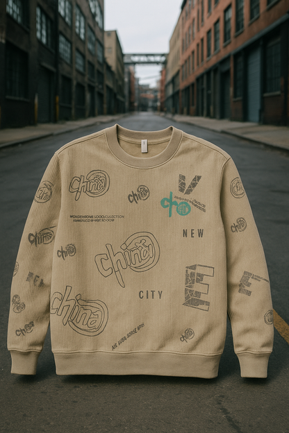 Buzo En Algodón De Rib Estampado